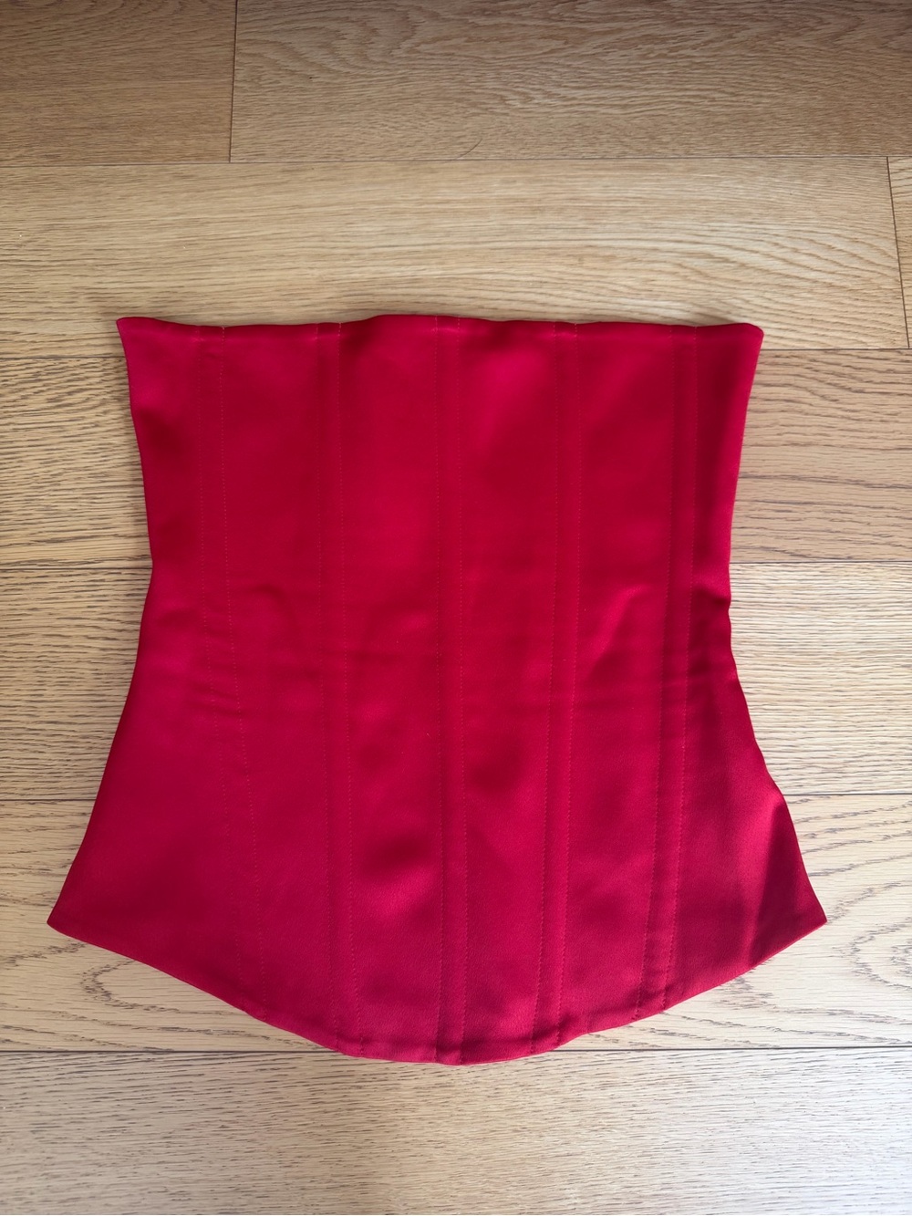 Strapless Red Boned Corset Top